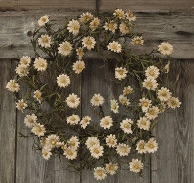 (image for) 18" Teastain Daisy Wreath